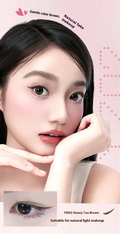 Rotate Double Head Eyeliner Stamp Pen DIY Outlines Integrated Lazy Black Brown Eyeliner Extension Waterproof Eyes Stick Makeup