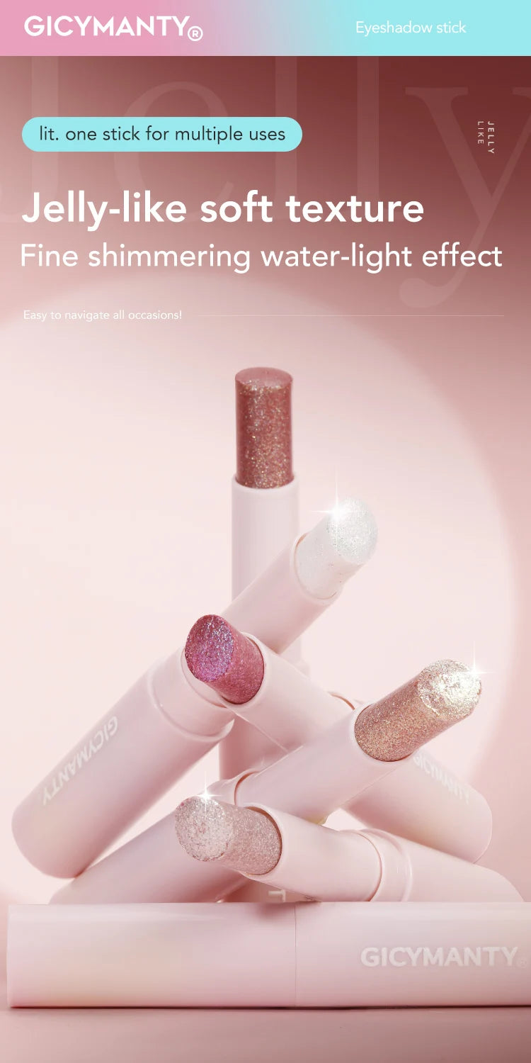 Jelly Eye Shadow Stick Water Shining Color Daily Non Flying Powder Novice Waterproof Lasting Makeup Free Liquid Eye Shadow