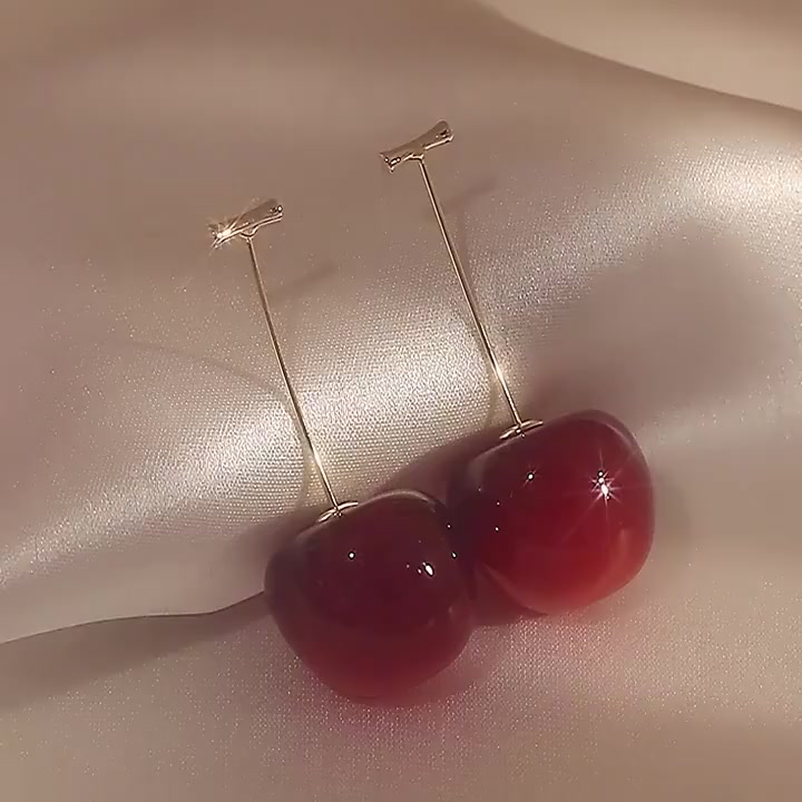Brinco De Cereja Pingente 