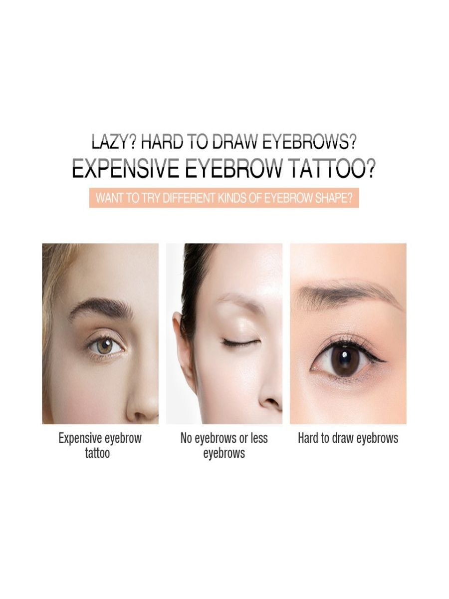 Adesivos / Tatuagem Adesiva 3D para Sobrancelhas à Prova d'Água de Longa Duração para Maquiagem Unissex com 10 Par