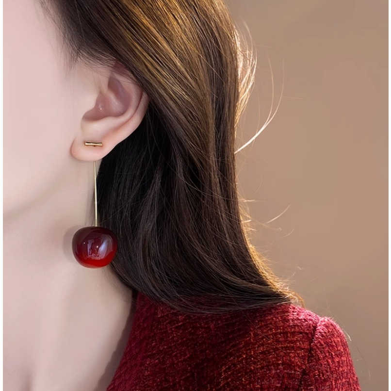 Brinco De Cereja Pingente 