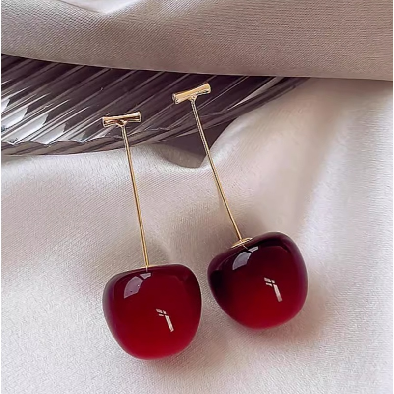 Brinco De Cereja Pingente 