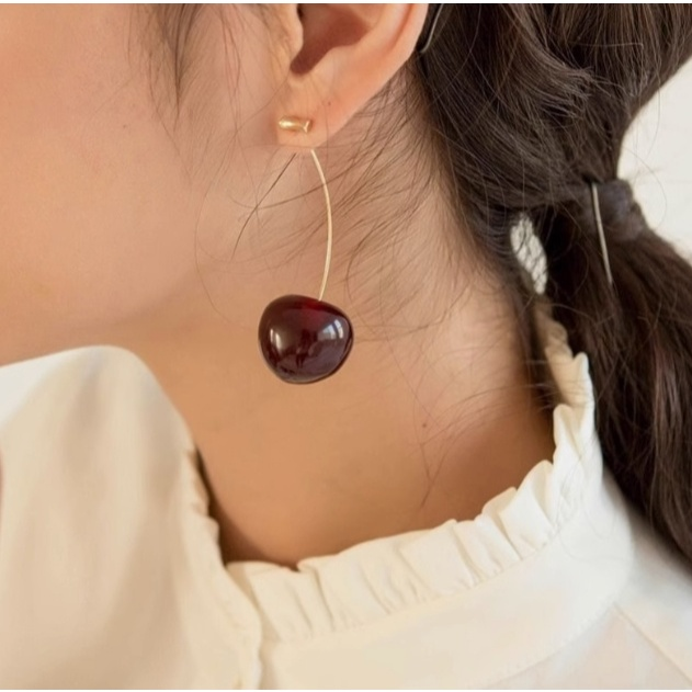 Brinco De Cereja Pingente 