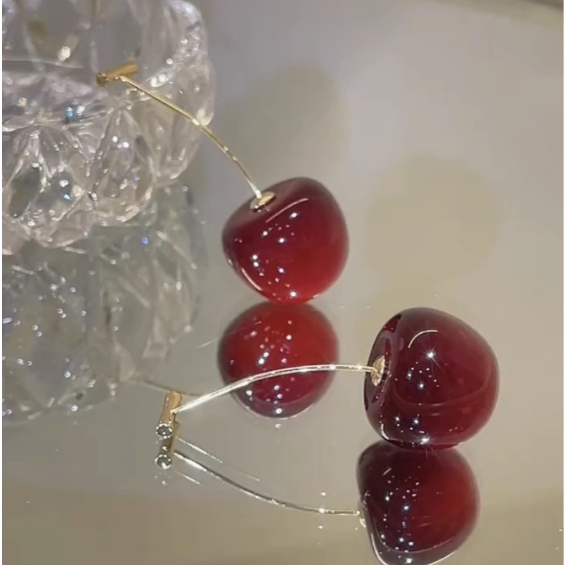 Brinco De Cereja Pingente 