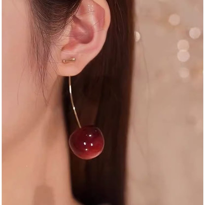 Brinco De Cereja Pingente 