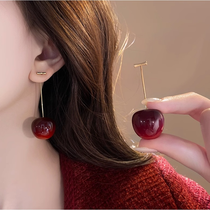 Brinco De Cereja Pingente 
