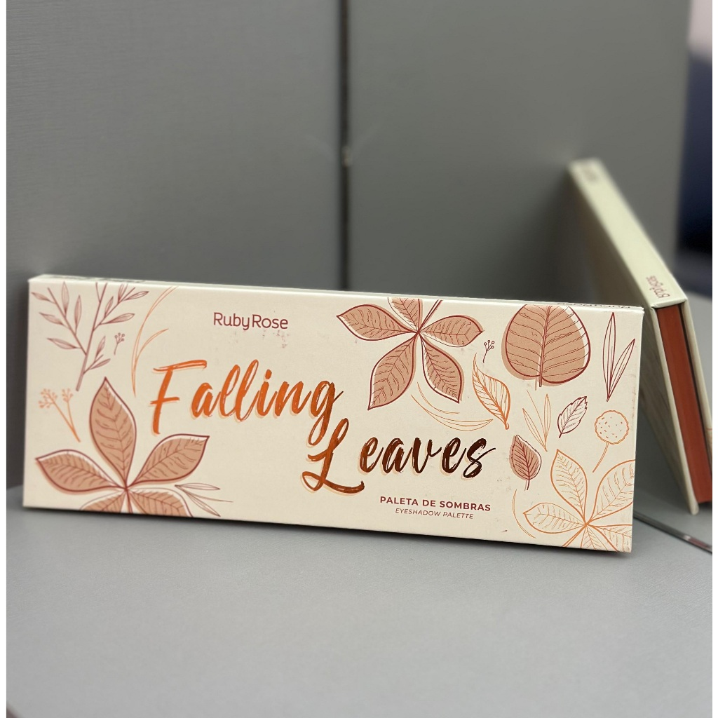 Paleta de Sombras Falling Leaves Ruby Rose - Alta Pigmentação | 14 Cores Opacas + Brilho Cintilante