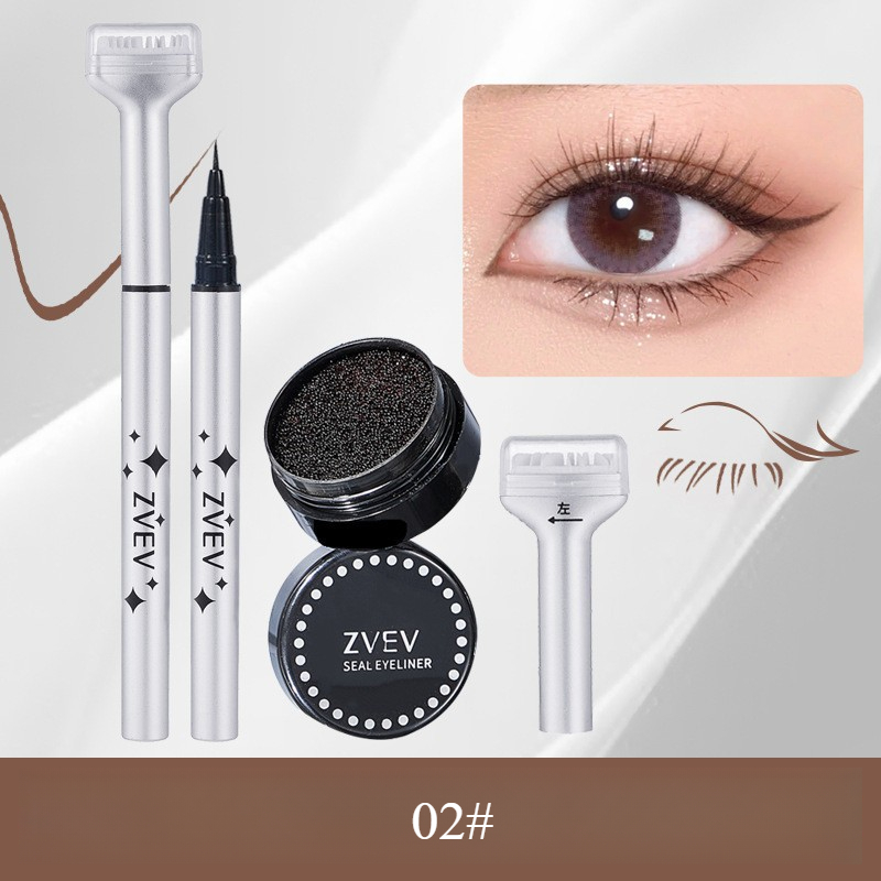 ZVEV Carimbo De Cílios Inferiores De Duas Cabeças Caneta À Prova D'água De Suor
