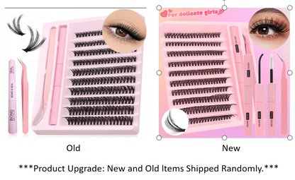 Kit De Cluster De Cílios Postiços De Vison Falso Macio De 200 Unidades-Onda C , Comprimento Misto 10-16 Mm