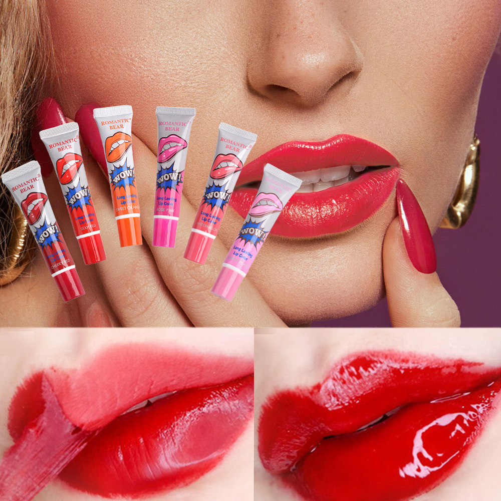 Batom Líquido Com Brilho Labial Removível , Sem Desbotamento E Manchas